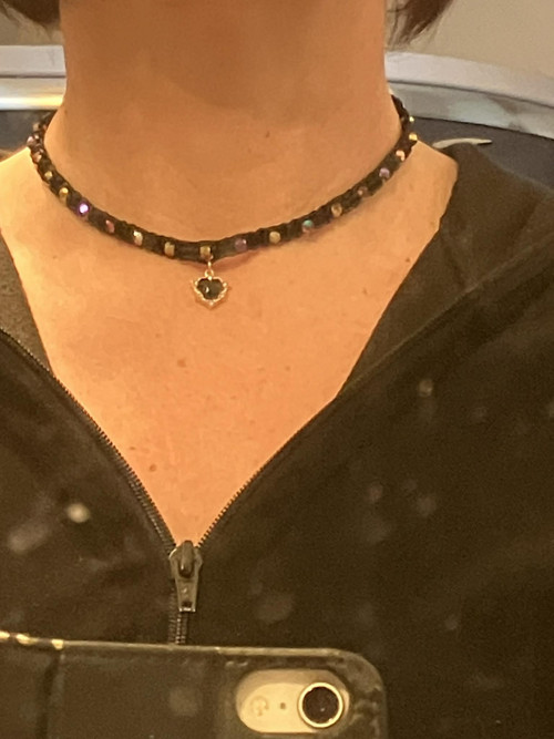 Macramé - drhaný náhrdelník — foto 5