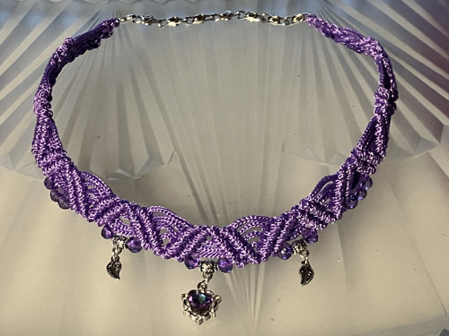 Macramé - drhaný náhrdelník — foto 2