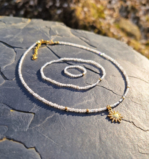 Zirkon*zlaté slunce*náhrdelník — foto 5
