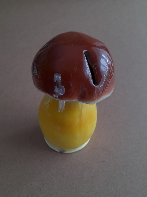 Keramický hříbek kasička — foto 5