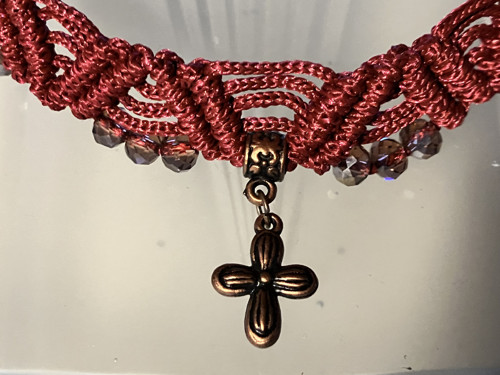 Macramé - drhaný náhrdelník — foto 2