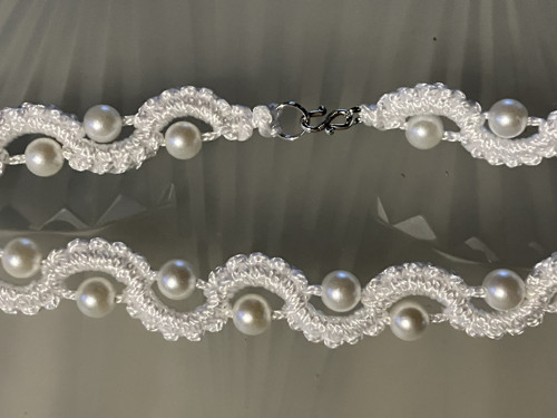Macramé - drhaný náhrdelník — foto 2