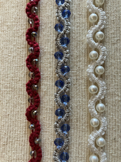 Macramé - drhaný náhrdelník — foto 3