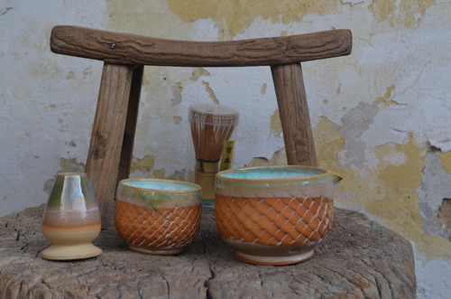 Chawan set na matchu - dračí šupiny — foto 4