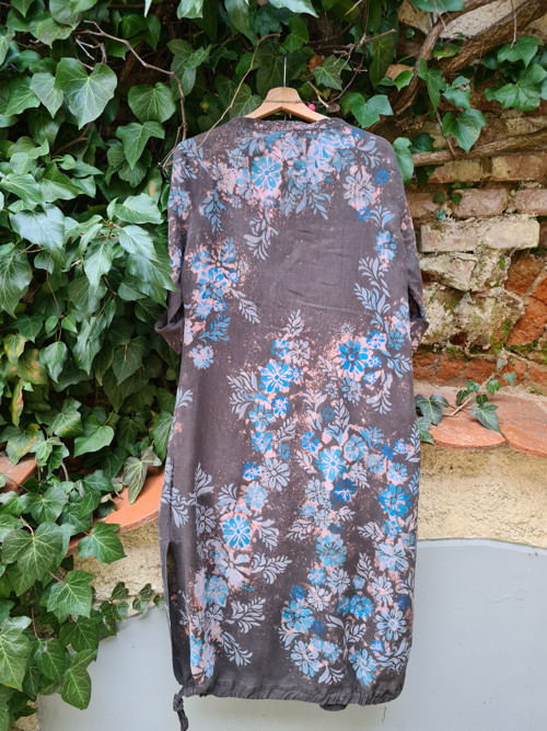 BOHO šaty, originál, len, vel.40 — foto 3
