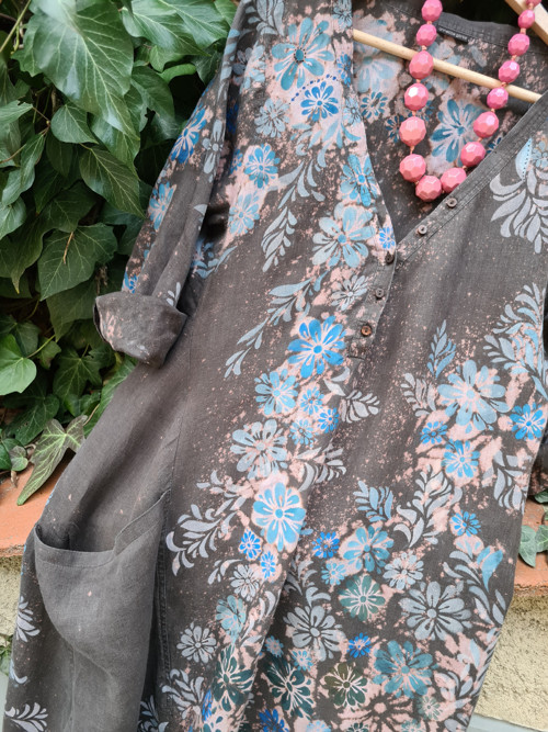 BOHO šaty, originál, len, vel.40 — foto 2