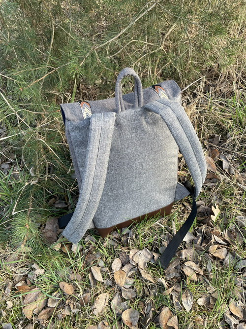 Upcyklovaný batoh BASIC Šedák — foto 4