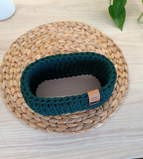 Háčkovaný košík 20 x 10 cm — foto 2