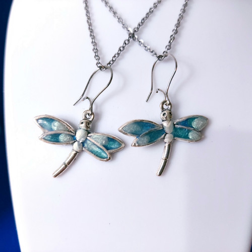 Náušnice visací - Dragonfly /26027/ — foto 4