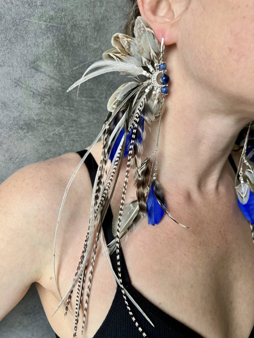 Naušnice Wild Blue. — foto 5