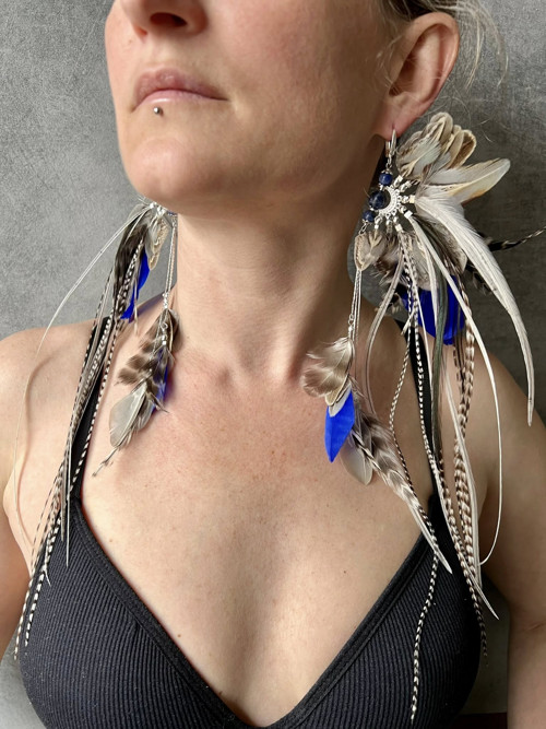 Naušnice Wild Blue. — foto 4