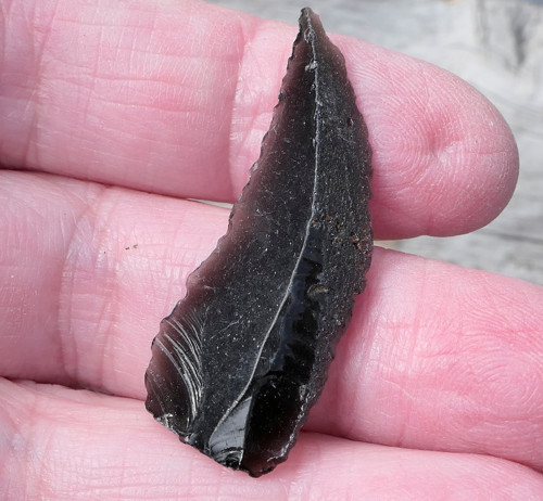 Surový obsidián stříbrný V3511 — foto 3