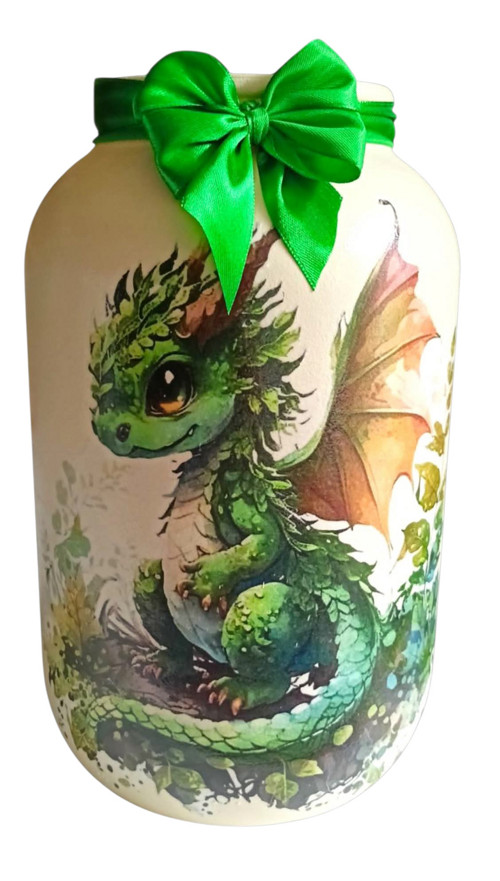 Fantasy lucerna se zeleným dráčkem — foto 2
