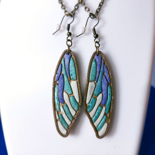 Visací náušnice Butterfly wings /26021/ — foto 4