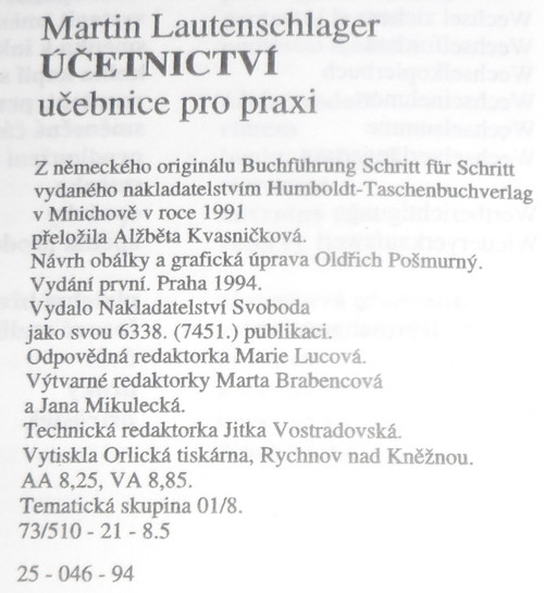 ÚČETNICTVÍ - učebnice pro praxi, 1994 — foto 5