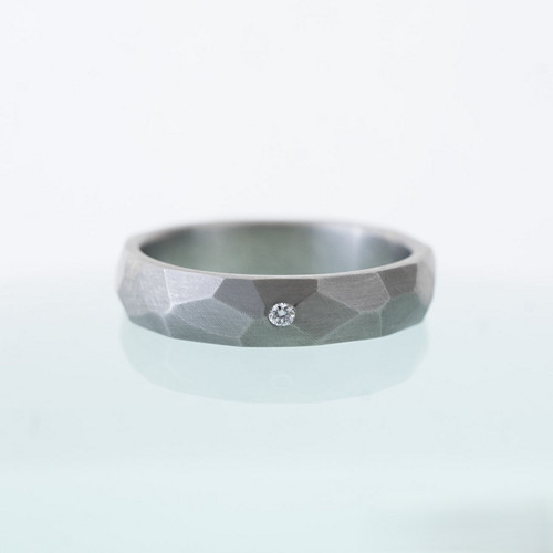 Snubní prsten - Rock titan a diamant — foto 2