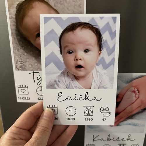 Fotomagnet s údaji o miminku — foto 2