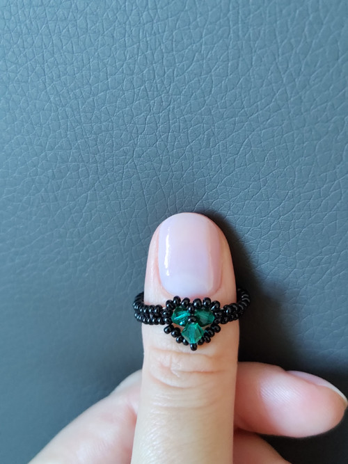 Prsten "Srdce" - emerald — foto 2