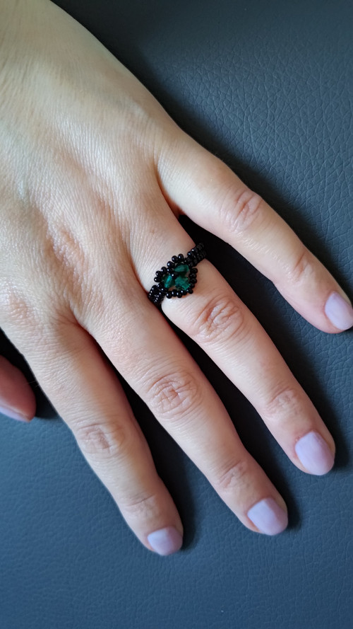 Prsten "Srdce" - emerald — foto 3