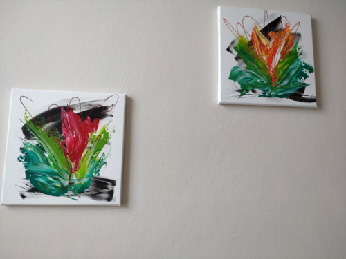Abstraktní malba na plátně — foto 2