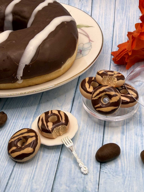 Náušnice Donuty čokokaramelové — foto 4