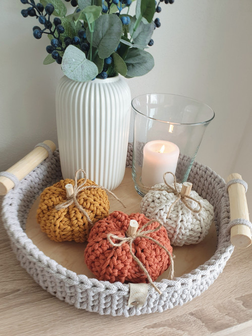 Háčkovaná dýně - natural ( krémová, smetanová ) — foto 5