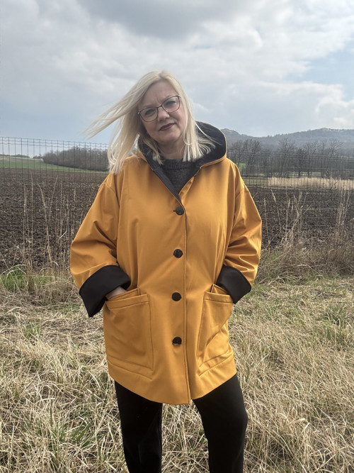 Kabát softshellový žlutý — foto 5