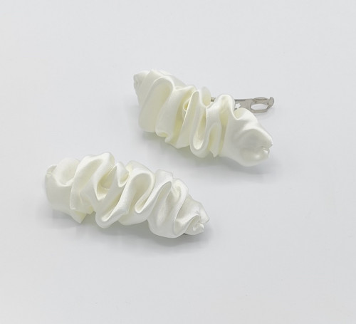 Spona do vlasů scrunchie smetanová — foto 2