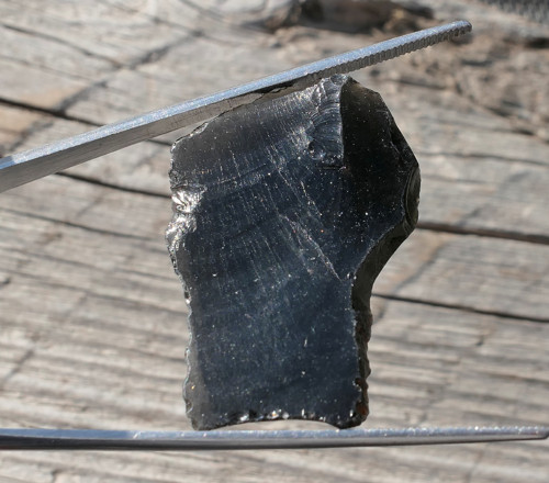 Surový obsidián stříbrný V3614 — foto 3