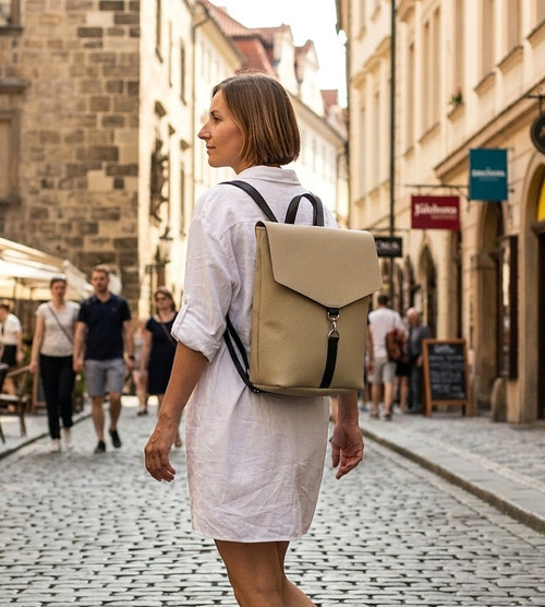 Batoh LENY- béžový — foto 2