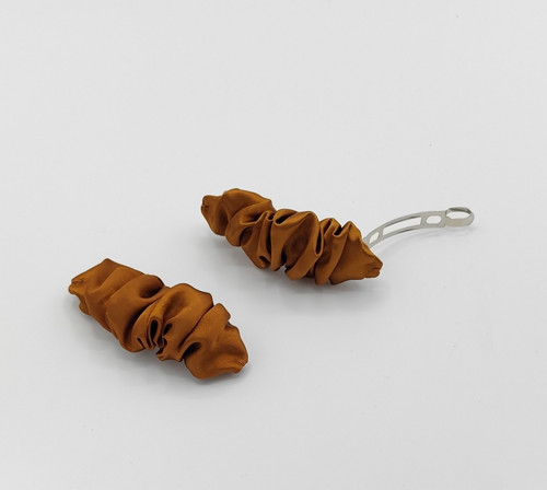 Spona do vlasů scrunchie bronzová 8 cm — foto 2