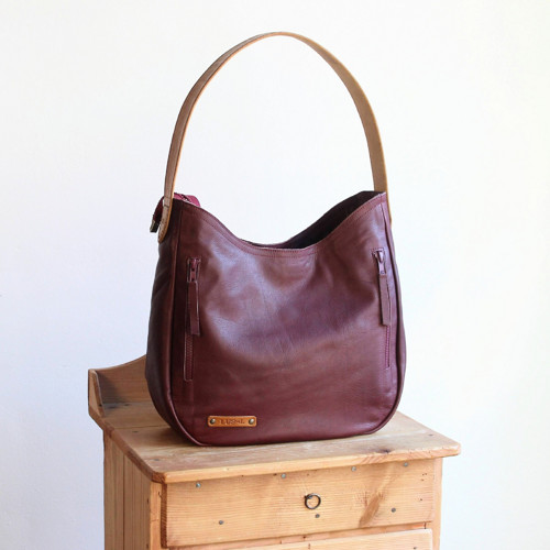 Kožená kabelka *maroon* — foto 2