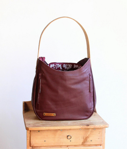 Kožená kabelka *maroon* — foto 3