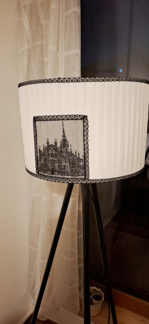 Stínidlo na lampu- Černobílá elegance — foto 4