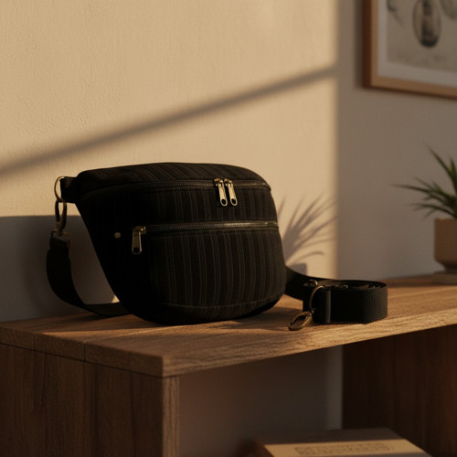 Ledvinka Maya Pocket – black stripes — foto 4