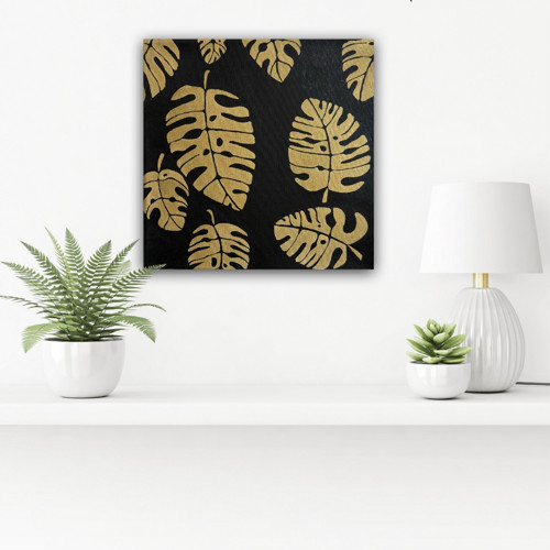 Set 3 minimalistických obrazů "Gold & Black" — foto 2