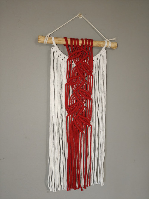 Macramé červený vinný list — foto 4