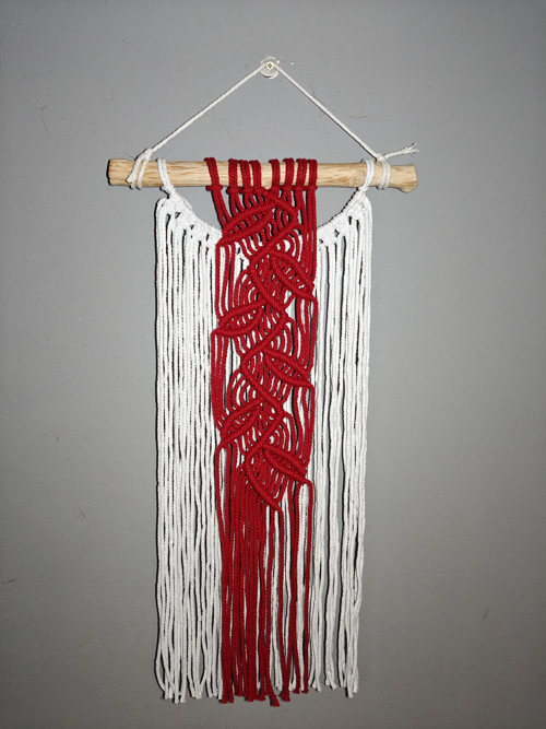 Macramé červený vinný list — foto 3