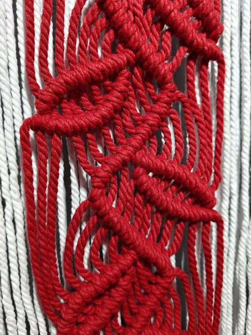 Macramé červený vinný list — foto 2