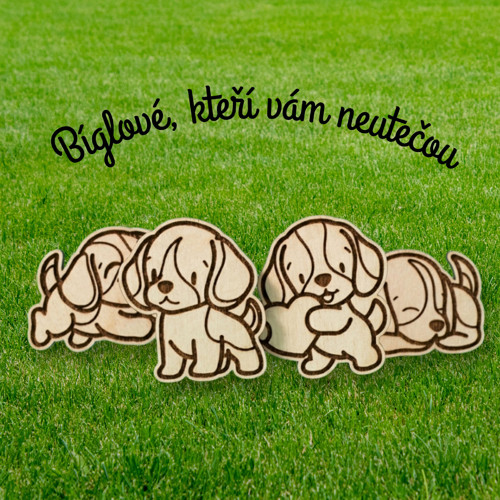Dřevěné magnetky - Bígl 1 — foto 5