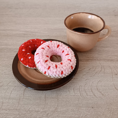 Háčkovaný donut - sada 2 ks — foto 2