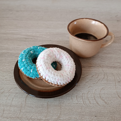 Háčkovaný donut - bílý — foto 2