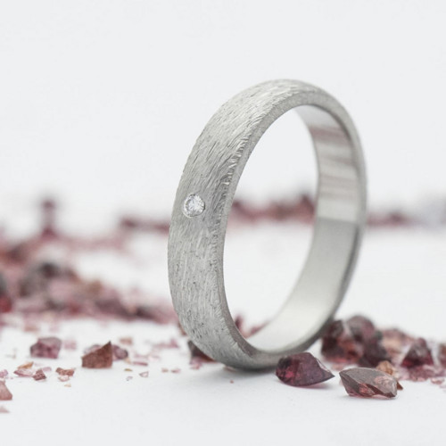 Nerezový prsten Klasik + diamant — foto 6
