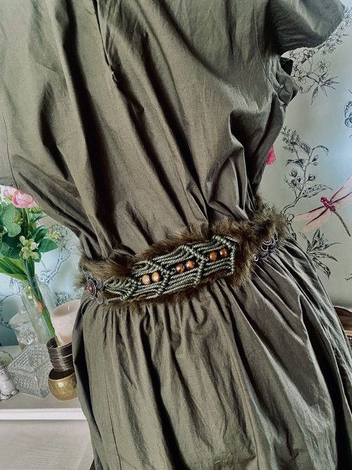 Pásek macramé s kožíškem — foto 3