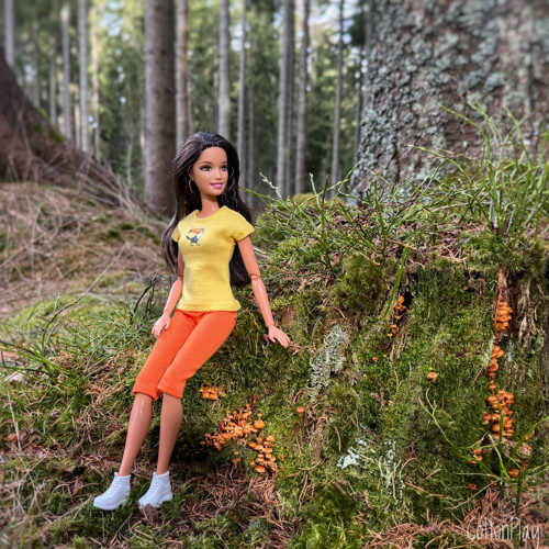 Leginy pro Barbie - oranžové — foto 2