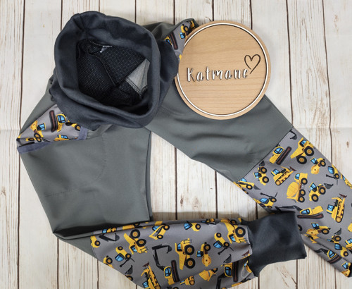 Letní softshell kalhoty šedá/bagry — foto 3