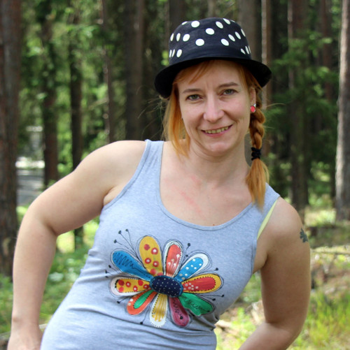 Tílko s květem vel. S nebo S/M — foto 2