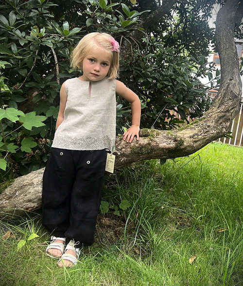 Lněná halenka s potiskem — foto 3
