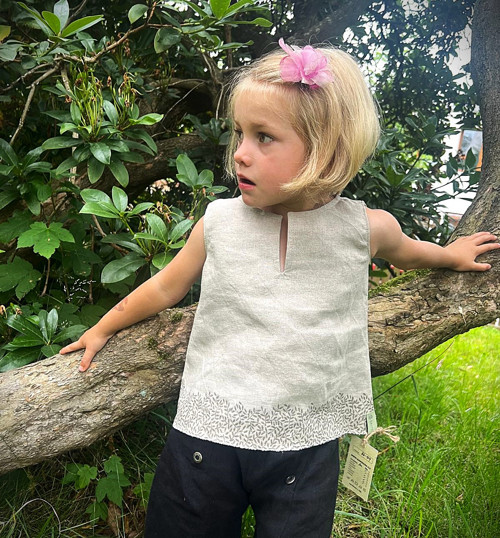 Lněná halenka s potiskem — foto 5