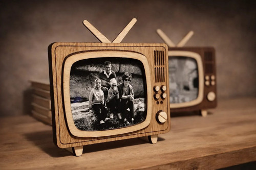 Retro fotorámeček - ořech — foto 2